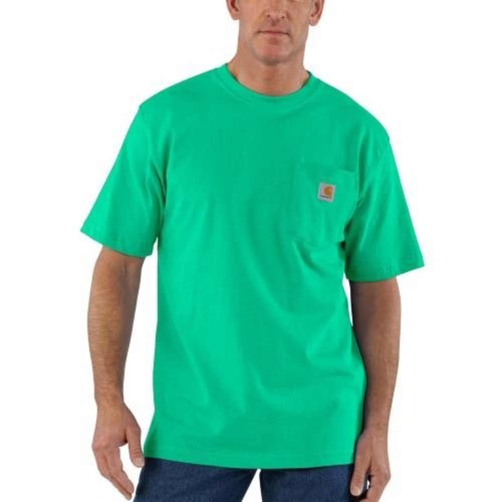 Carhartt K87 Mens Loose Fit Workwear Pocket T-Shirt Malachite Green Large L